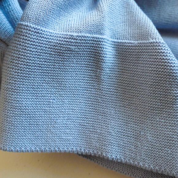 Coldwater Creek Cardigan Sweater Twin Set Womens 1X Blue Silk Cotton Knit Tank - Picture 14 of 16